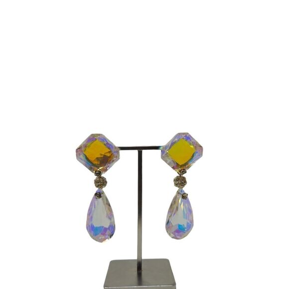 Deadstock Swarovski Crystal Dangle Earrings by Susan Stefani | Crystalare Design - Picture 2 of 7